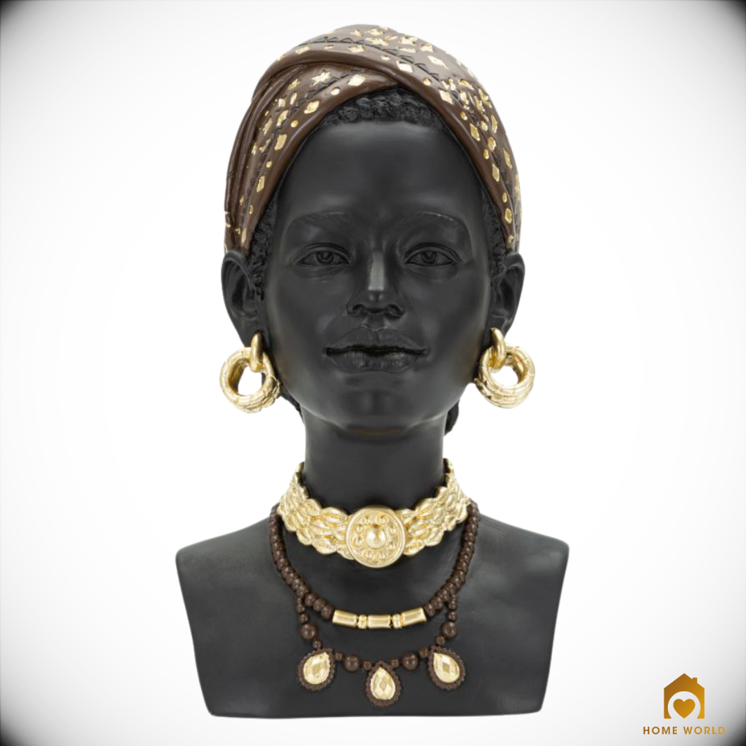 Statuetta Donna Masai - cm 19 x 18,5 x 30