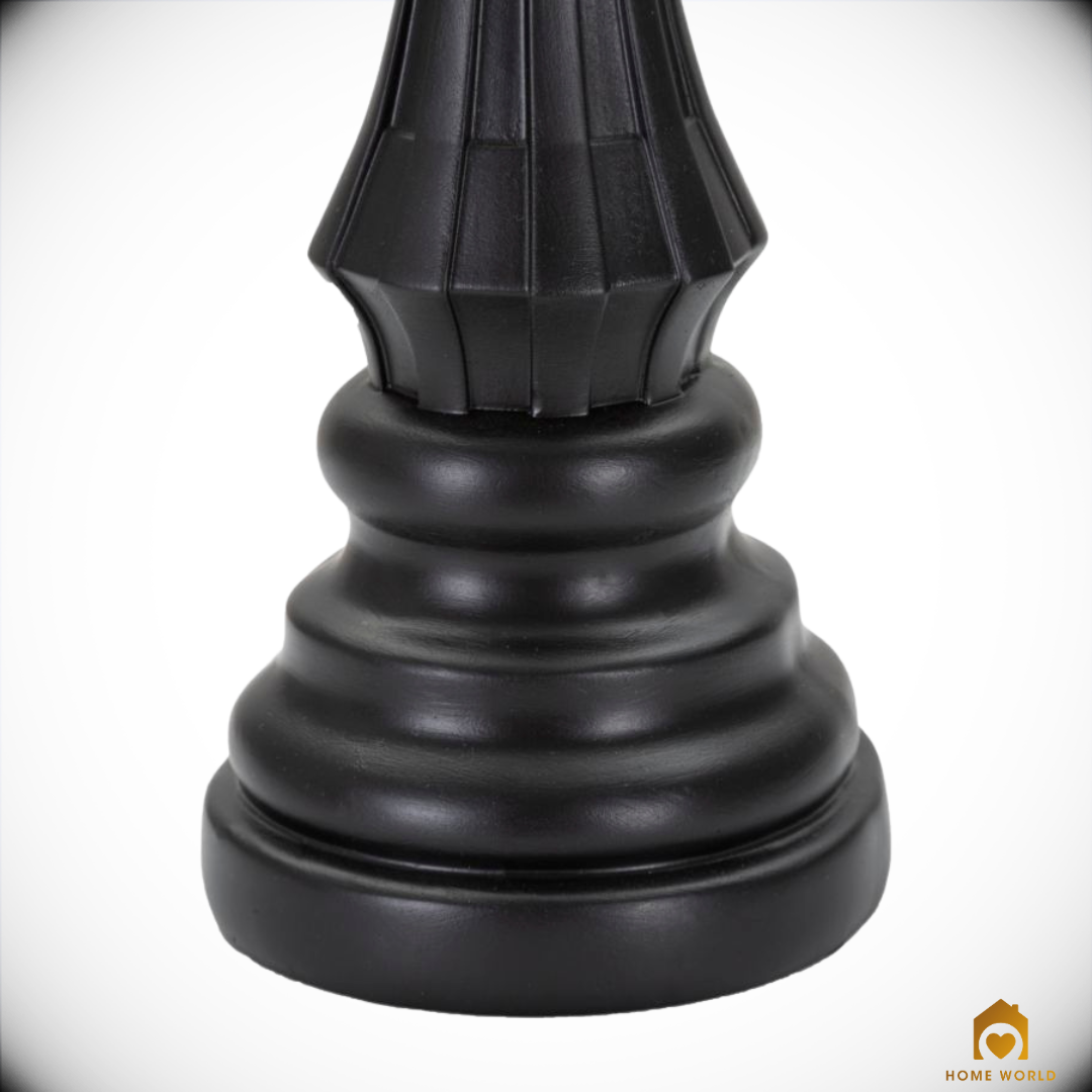 Regina scacchi nero e oro - cm Ø 12 x 37