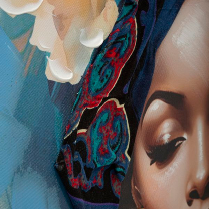 Quadro Dipinto su tela Donna in abiti tradizionali